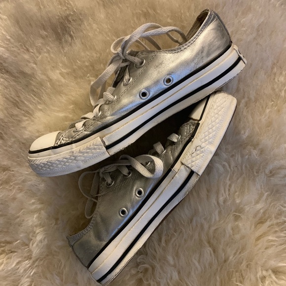 Converse - Silver Metallic All Star Sneakers - Picture 6 of 8